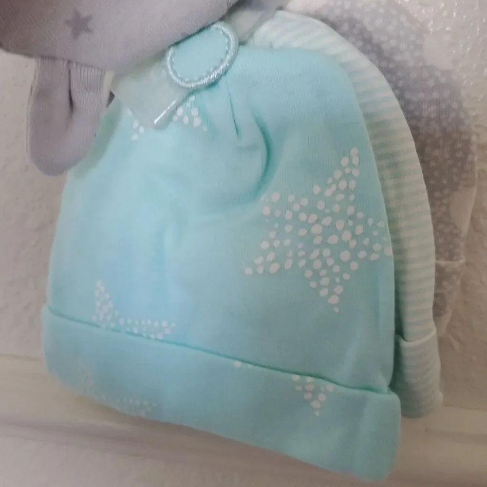 Gerber Baby 5 Caps Set size 0-6 Months - Choose Your Style Oeko Tex Stars Clouds